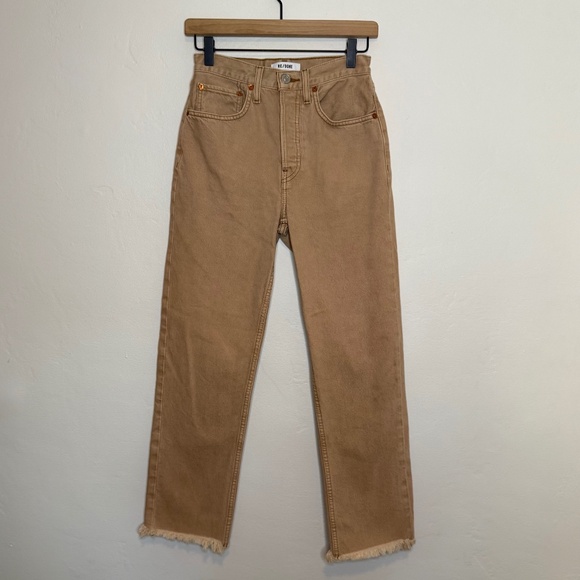 RE/DONE Original 70s Stove Pipe in Washed Khaki - Picture 4 of 9